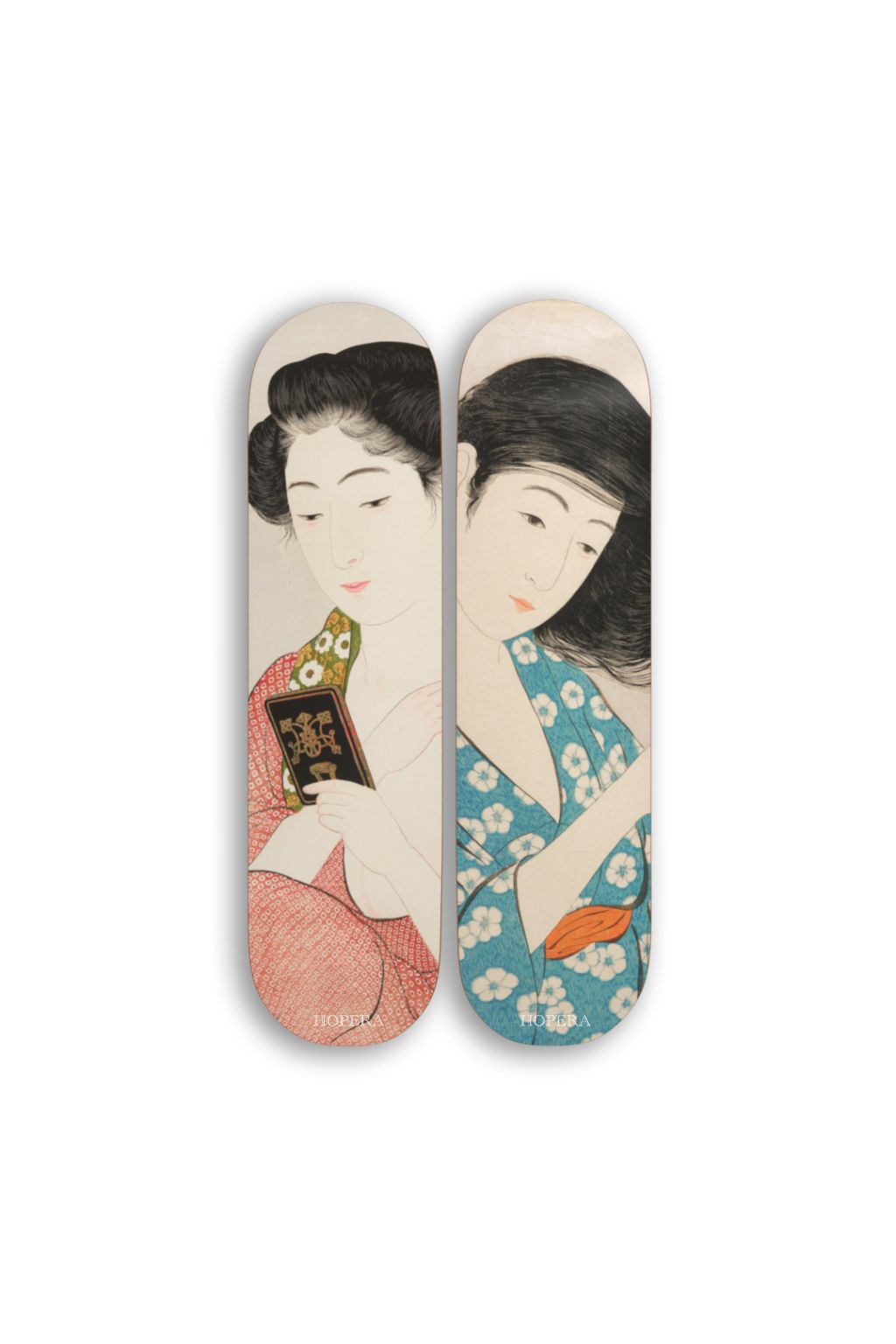 Diptych of 2 Skates: Goyō Hashiguchi (Japanese Series)