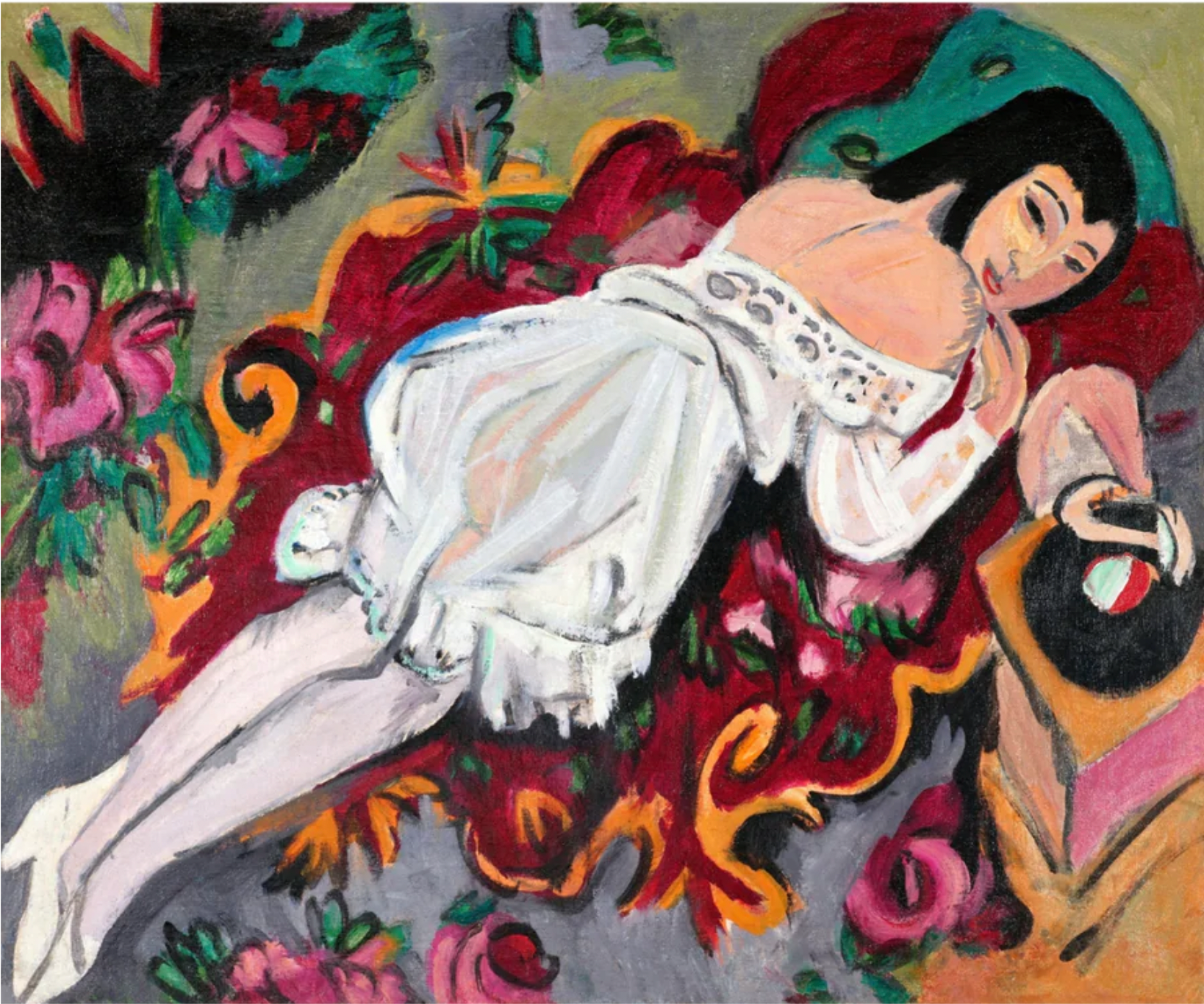 "GIRL IN WHITE CHEMISE" BY ERENST LUDWIG KIRCHNER (1914) SWEATSHIRT