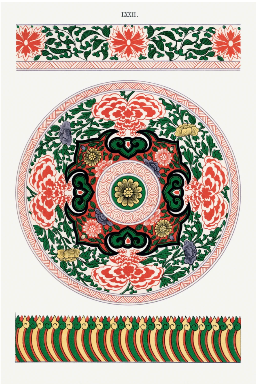 "CHINESE ORNAMENT N.2" BY OWEN JONES (1867) SWEATSHIRT