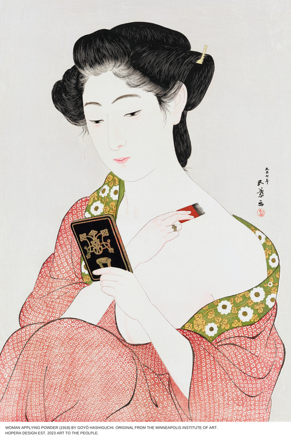 Woman Applying Powder (1918) by Goyō Hashiguchi