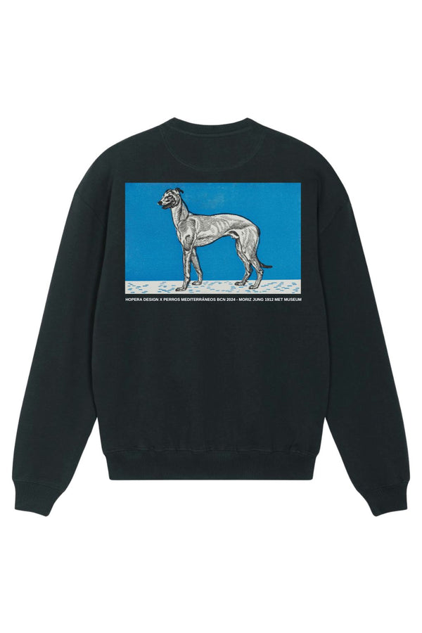 Greyhound (1912) By Moriz Jung Sweatshirt Black