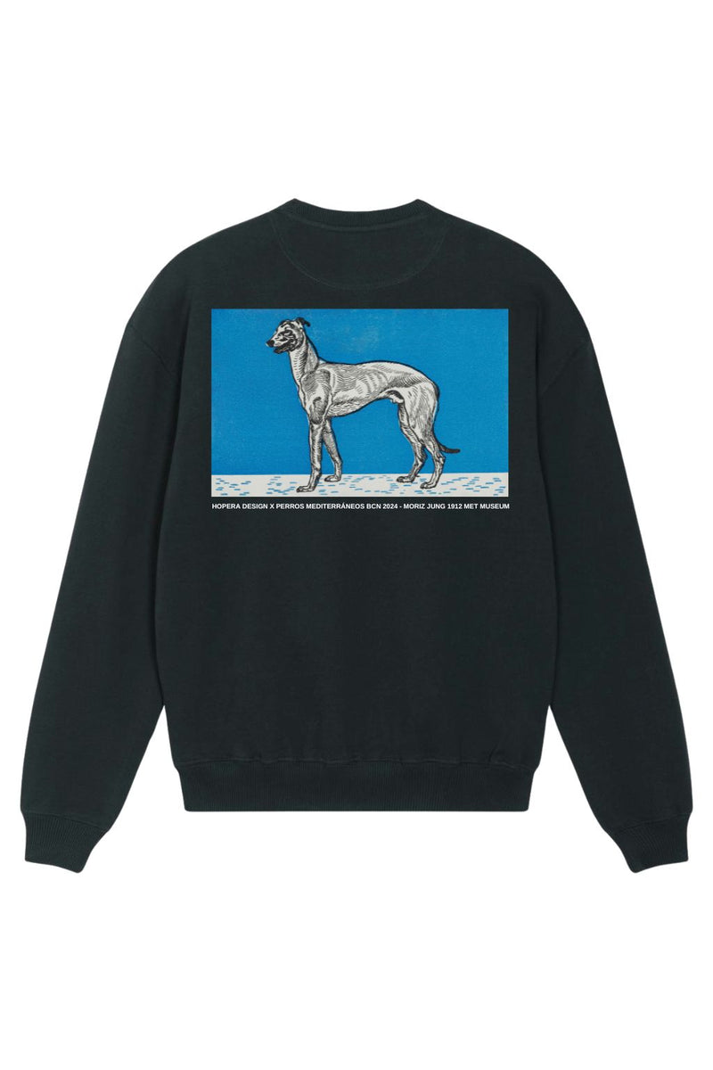 Greyhound (1912) By Moriz Jung Sweatshirt Black