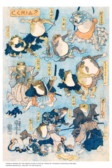 "Frogs" by Utagawa Kuniyoshi (1798-1861)