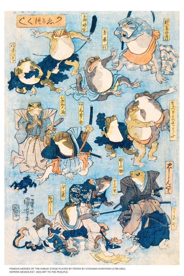 "Frogs" by Utagawa Kuniyoshi (1798-1861)