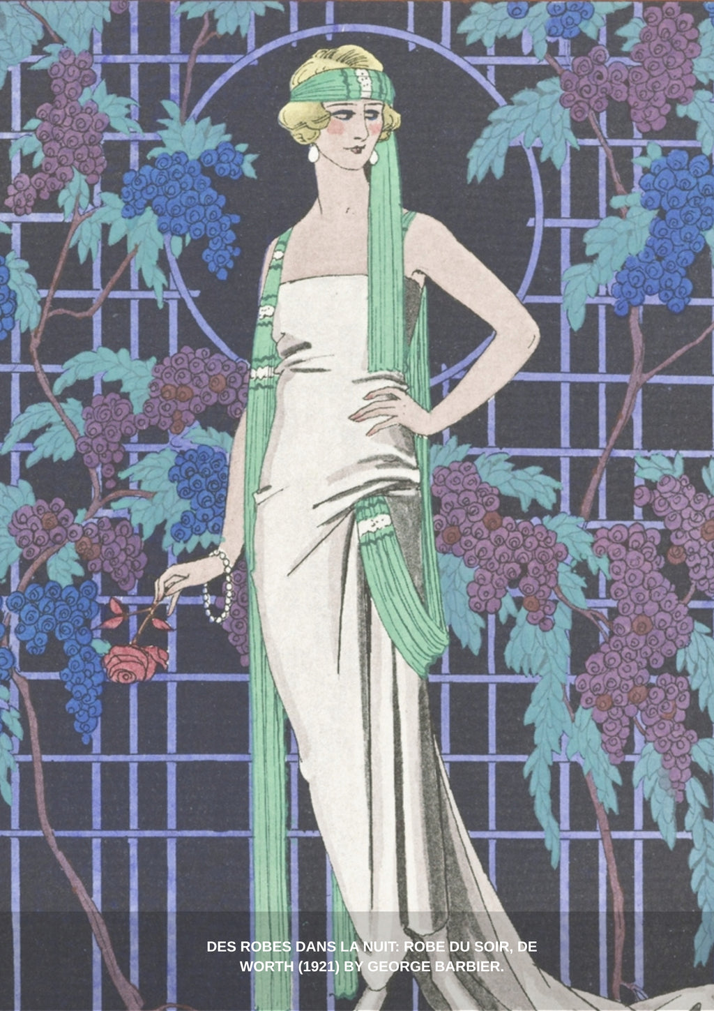 "Des robes dans la nuit" by George Barbier (1921) Heavy Cotton Sweater