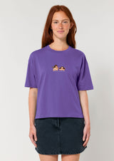 Cherubs after Raphael (1890) - Women's cropped t-shirt - Purple