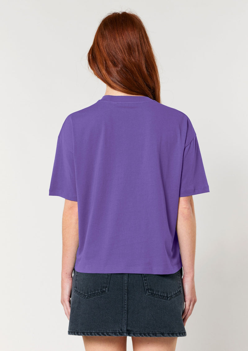 Cherubs after Raphael (1890) - Women's cropped t-shirt - Purple