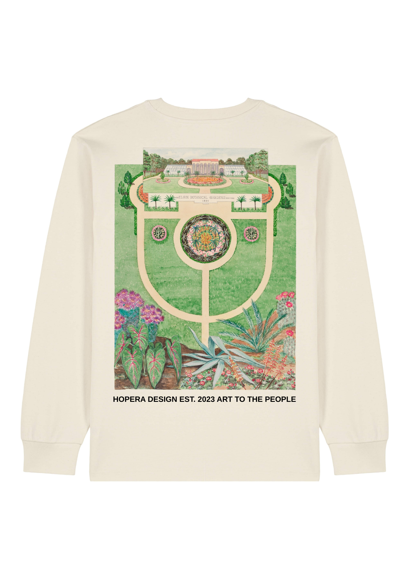 Elgin Botanical Gardens (1936) by Tabea Hosier Heavy Weight White Long Sleeve T-Shirt