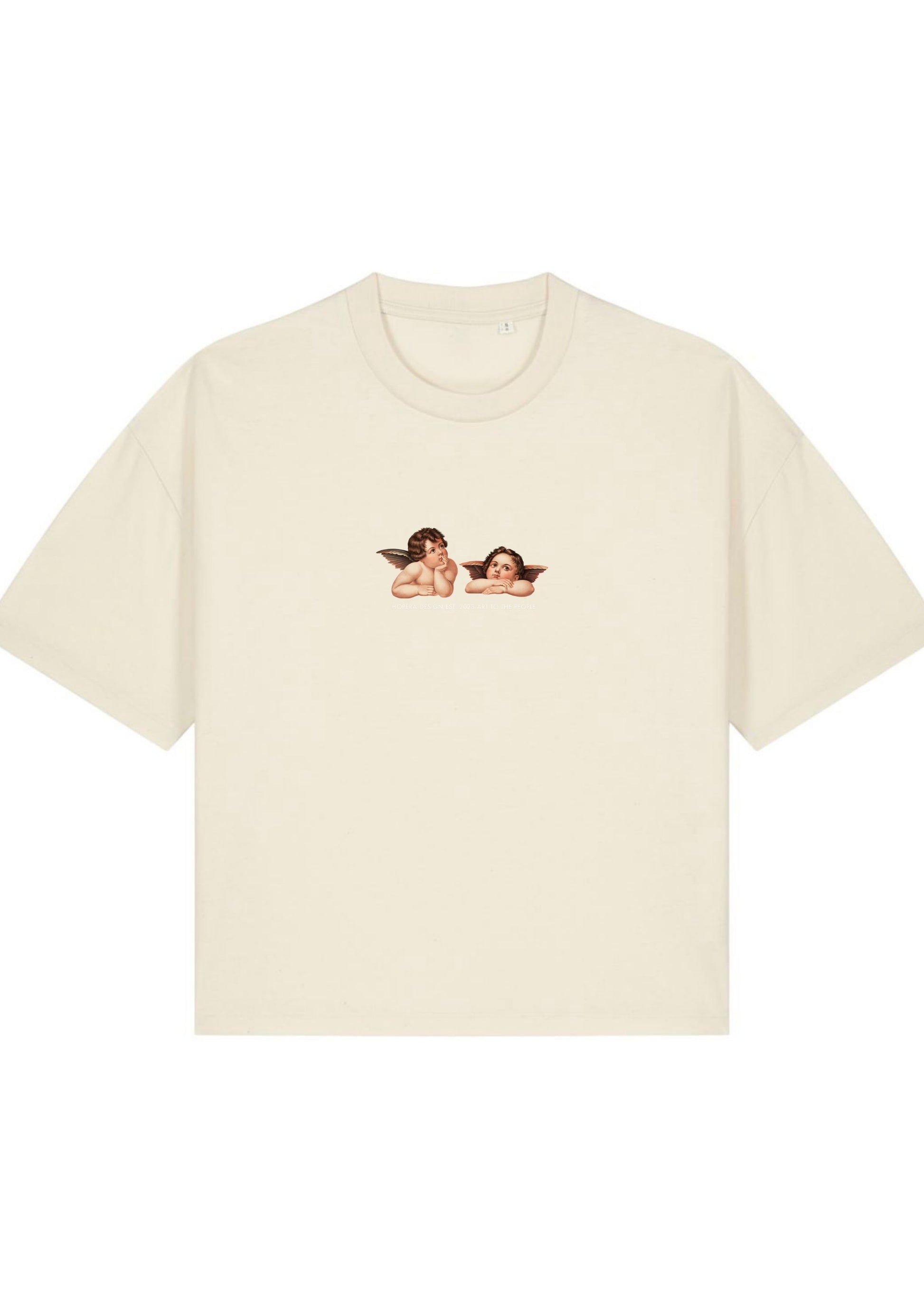 Cherubs after Raphael (1890) - Women's cropped t-shirt - Natural Raw