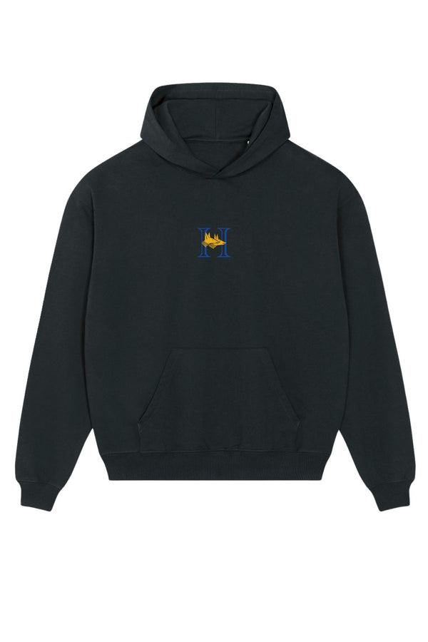 PERROS STAFF -  BLUE V - BLACK HOODIE