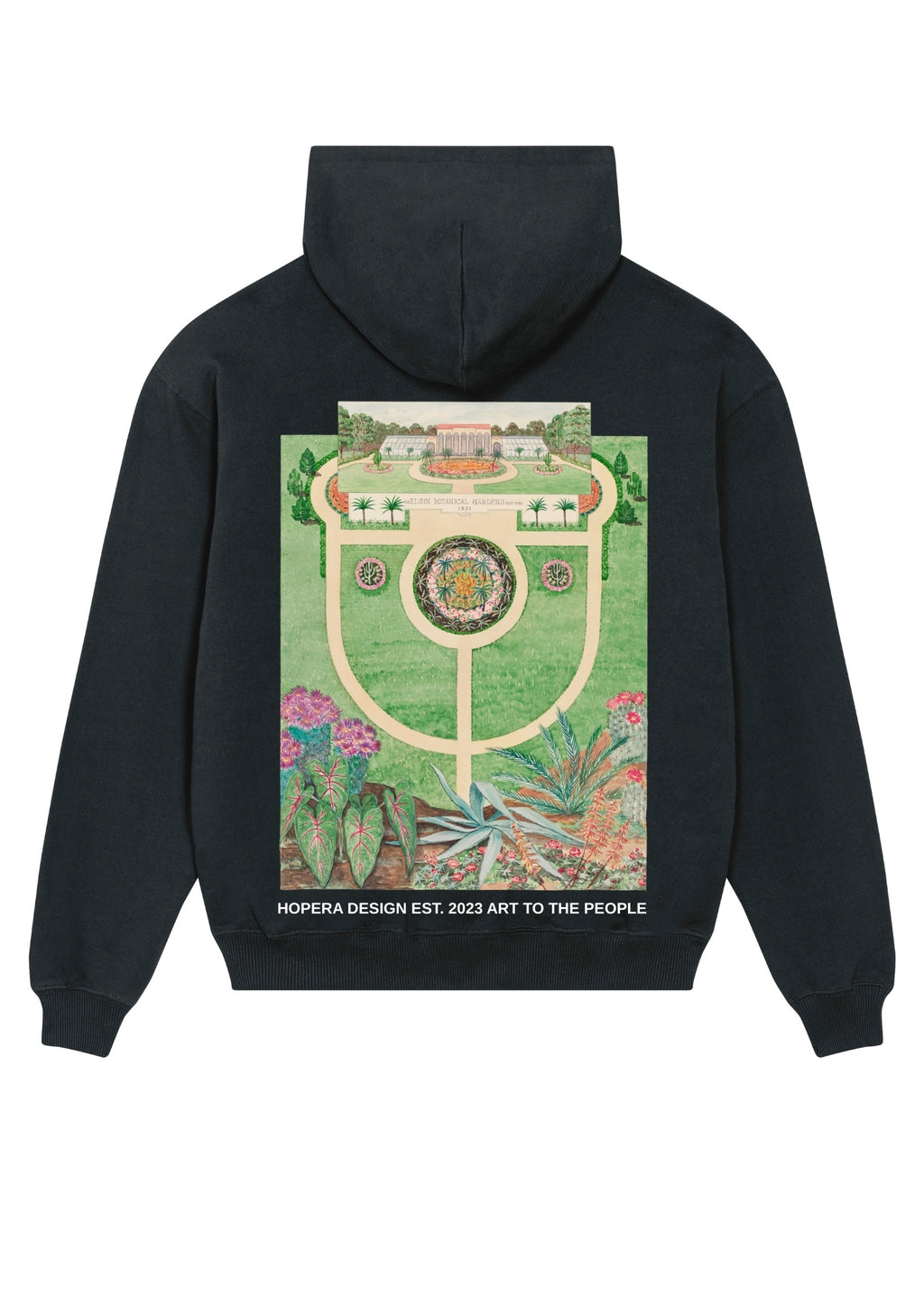 Elgin Botanical Gardens (1936) by Tabea Hosier Black Hoodie