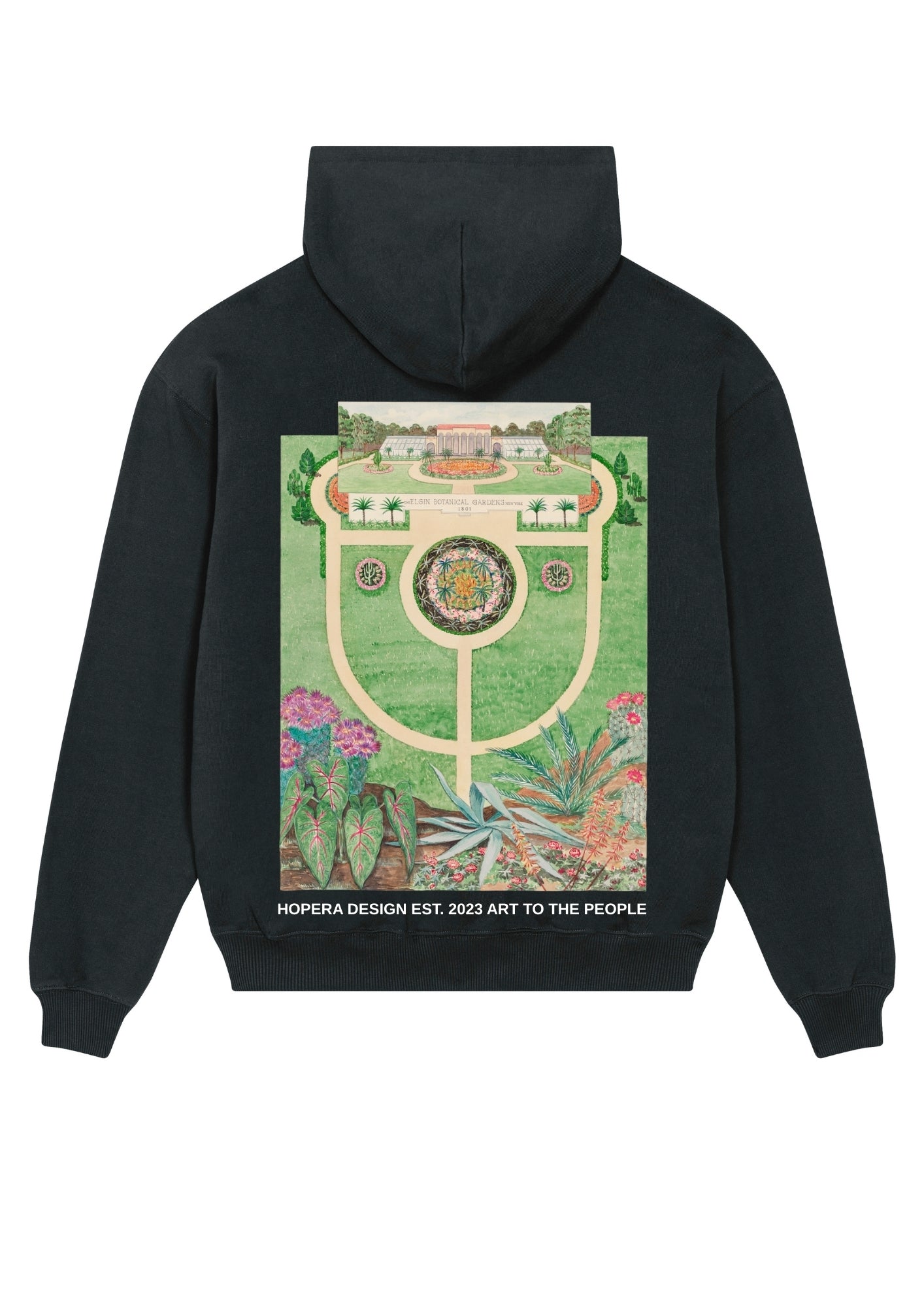 Elgin Botanical Gardens (1936) by Tabea Hosier Black Hoodie