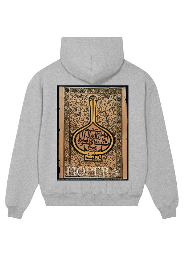 Arabic & Ottoman Monogram Hoodie Grey