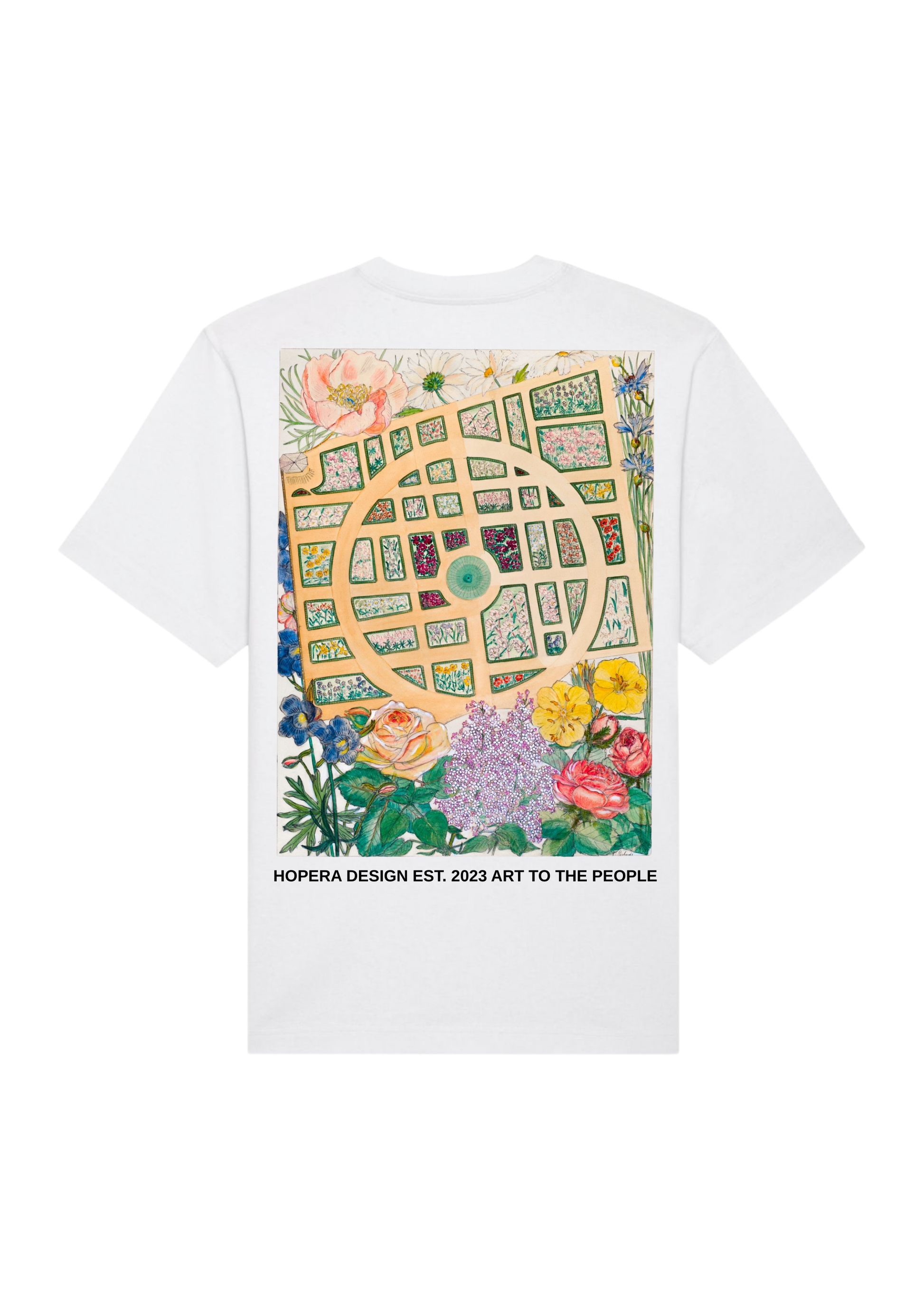 Madame Jumel's Garden (1936) by Virginia Richards Heavy Weight White T-Shirt