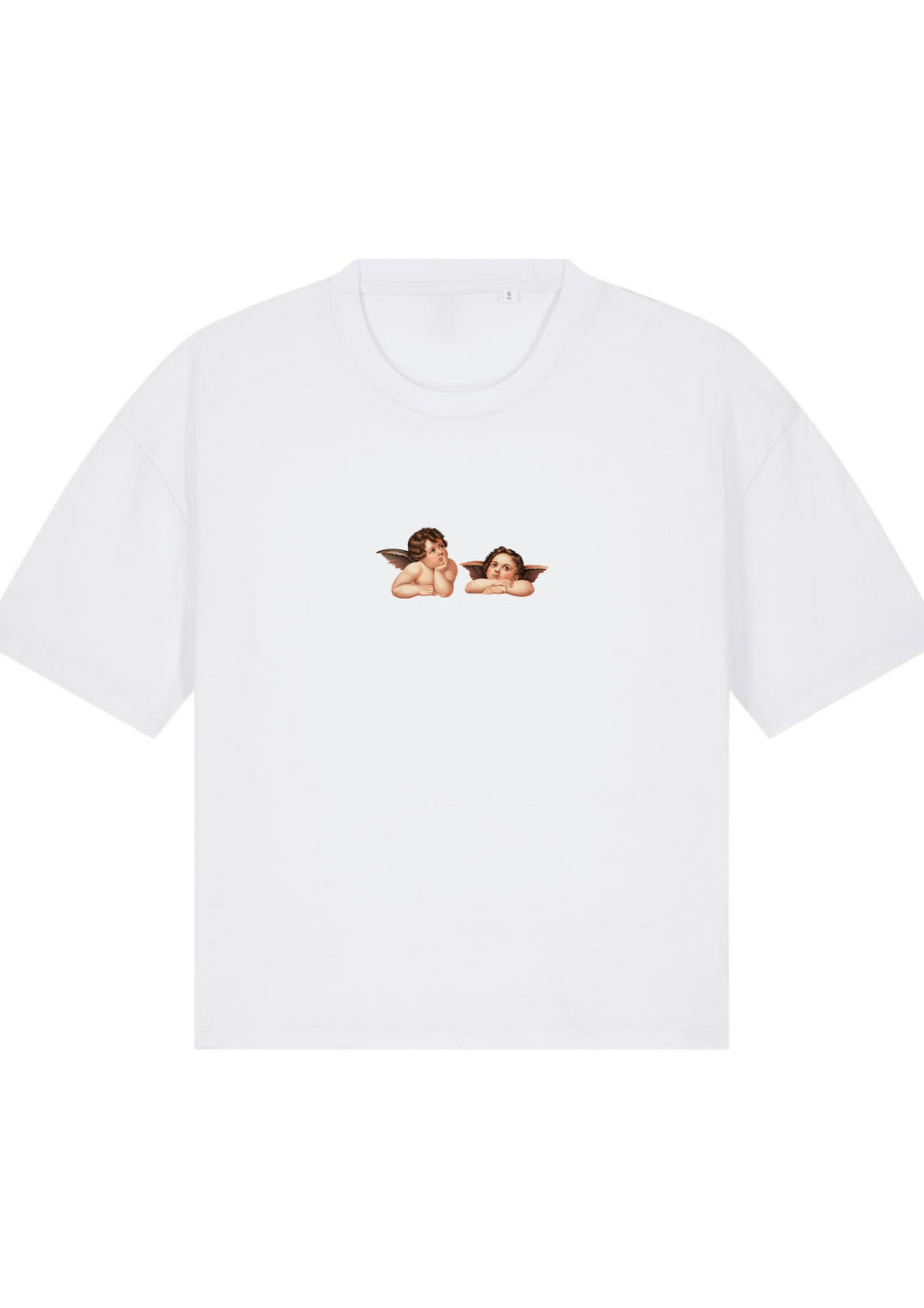 Cherubs after Raphael (1890) - Women's cropped t-shirt - White