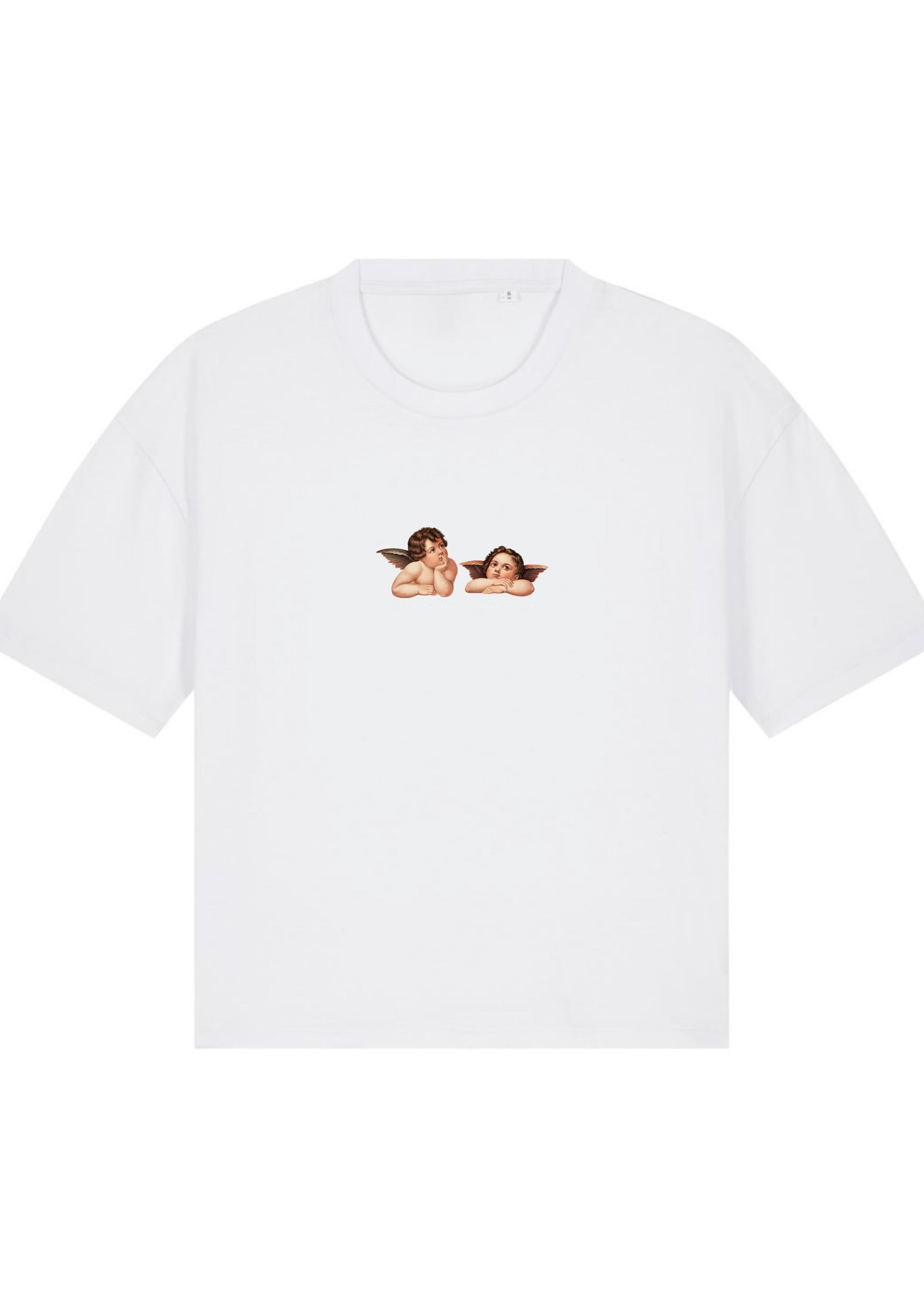 Cherubs after Raphael (1890) - Women's cropped t-shirt - White