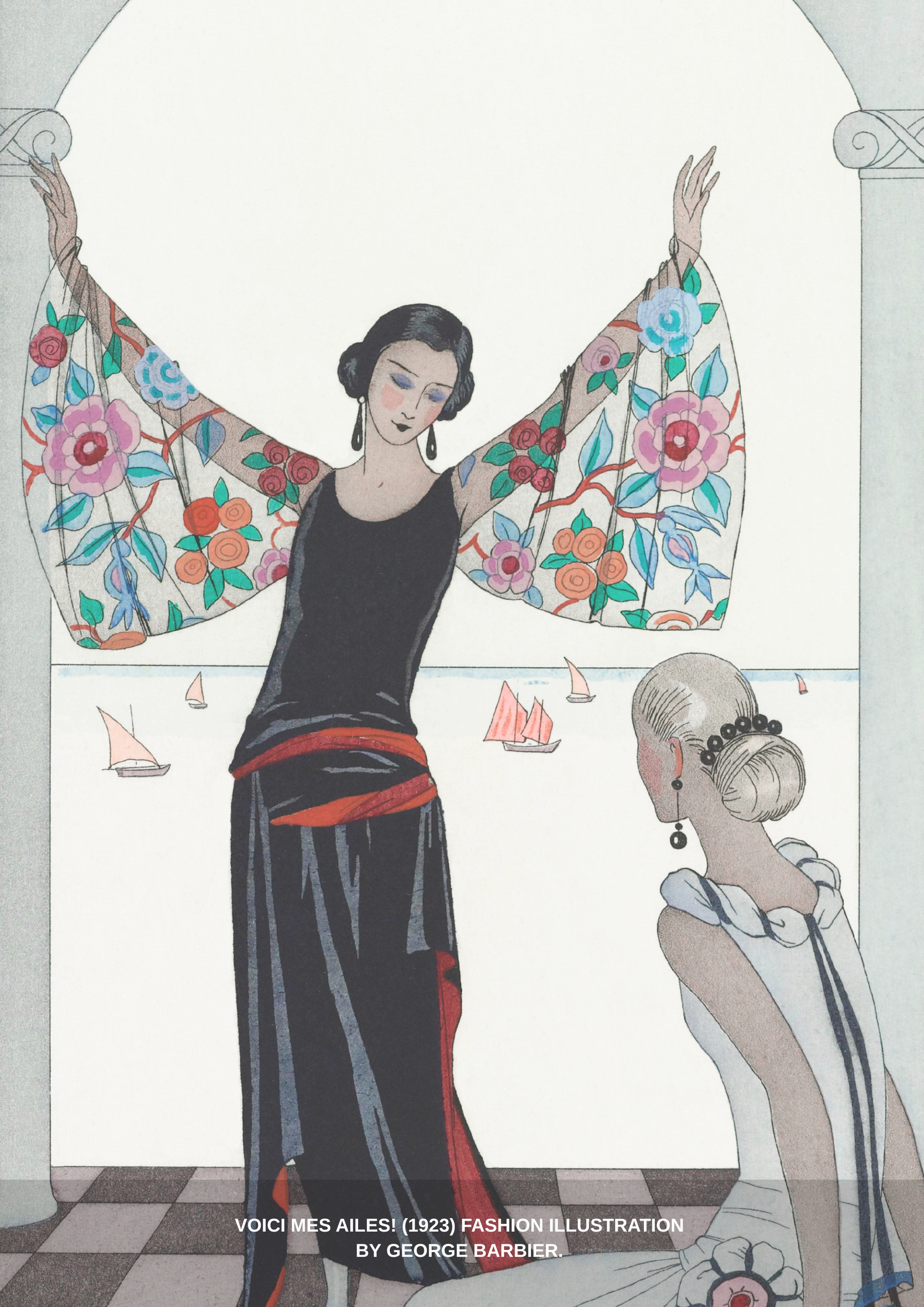 "Voici mes ailes!" (1923) by George Barbier Heavy Cotton T-shirt