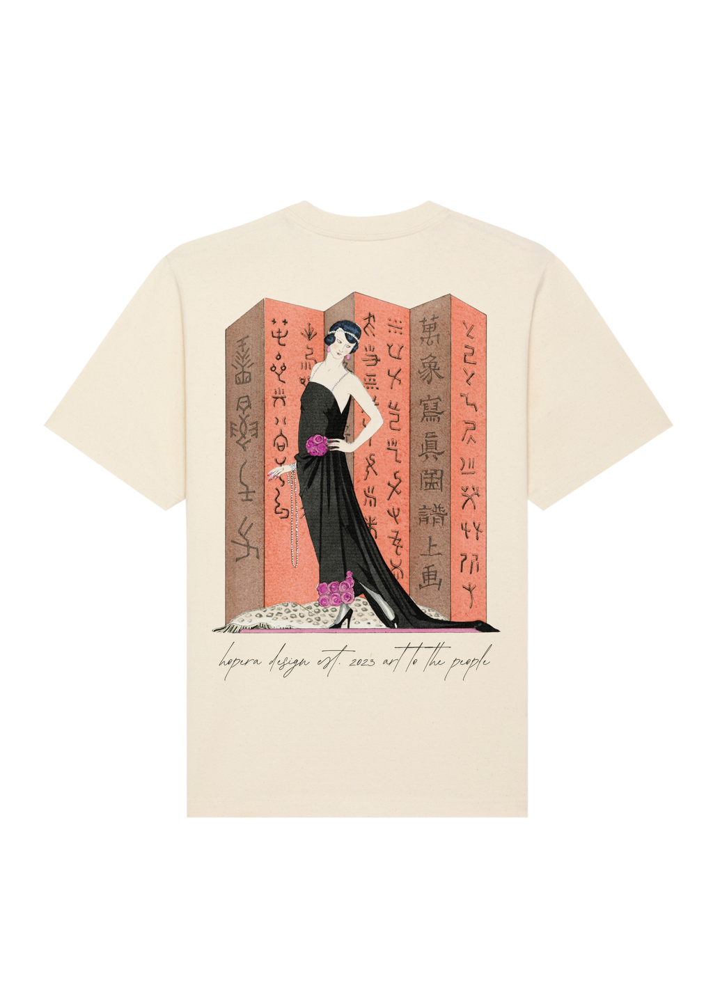 "Le paravent rouge: Robe du soir, de Worth" (1921) by George Barbier Heavy Cotton T-shirt (Copia)