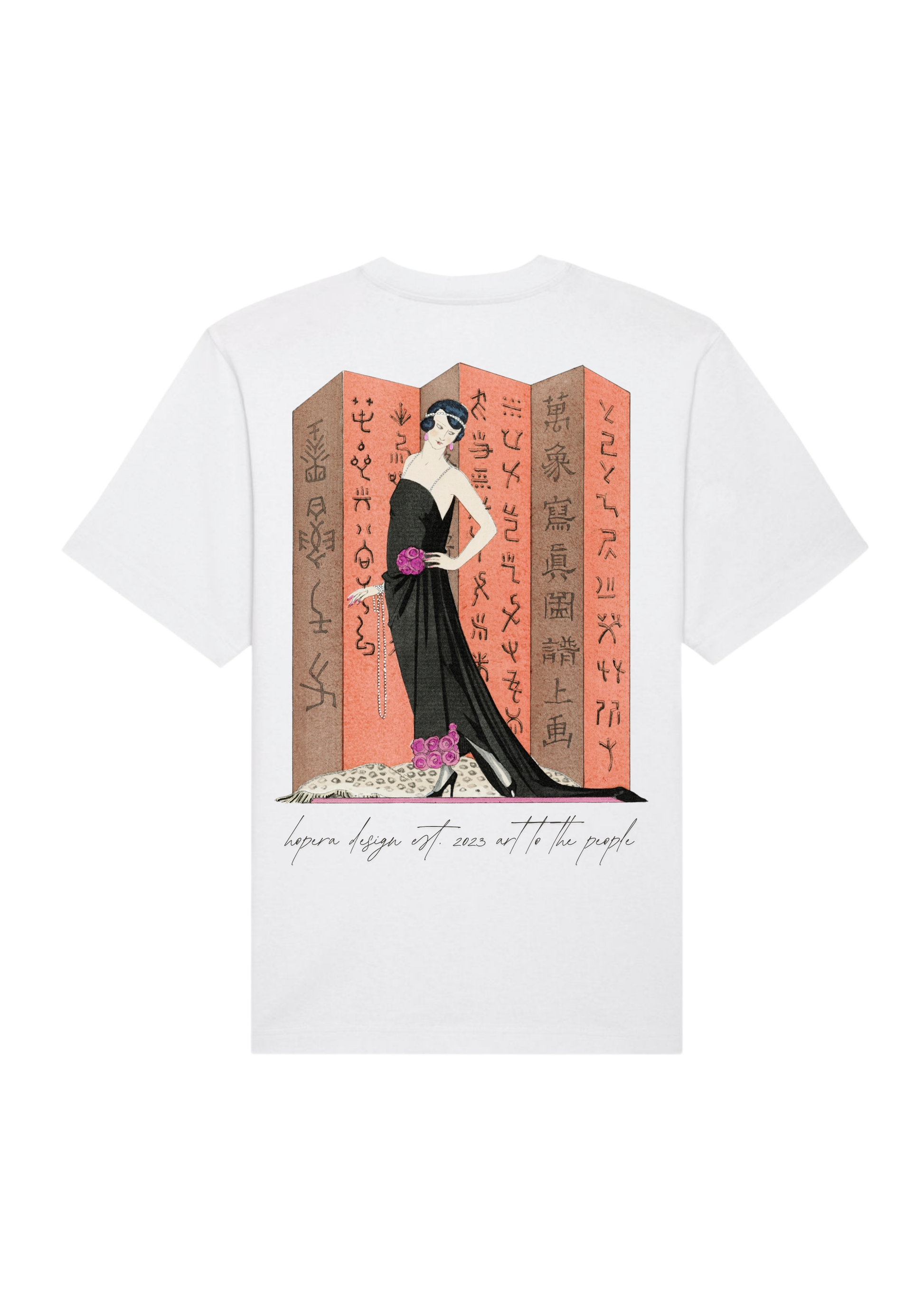 "Le paravent rouge: Robe du soir, de Worth" (1921) by George Barbier Heavy Cotton T-shirt (Copia)