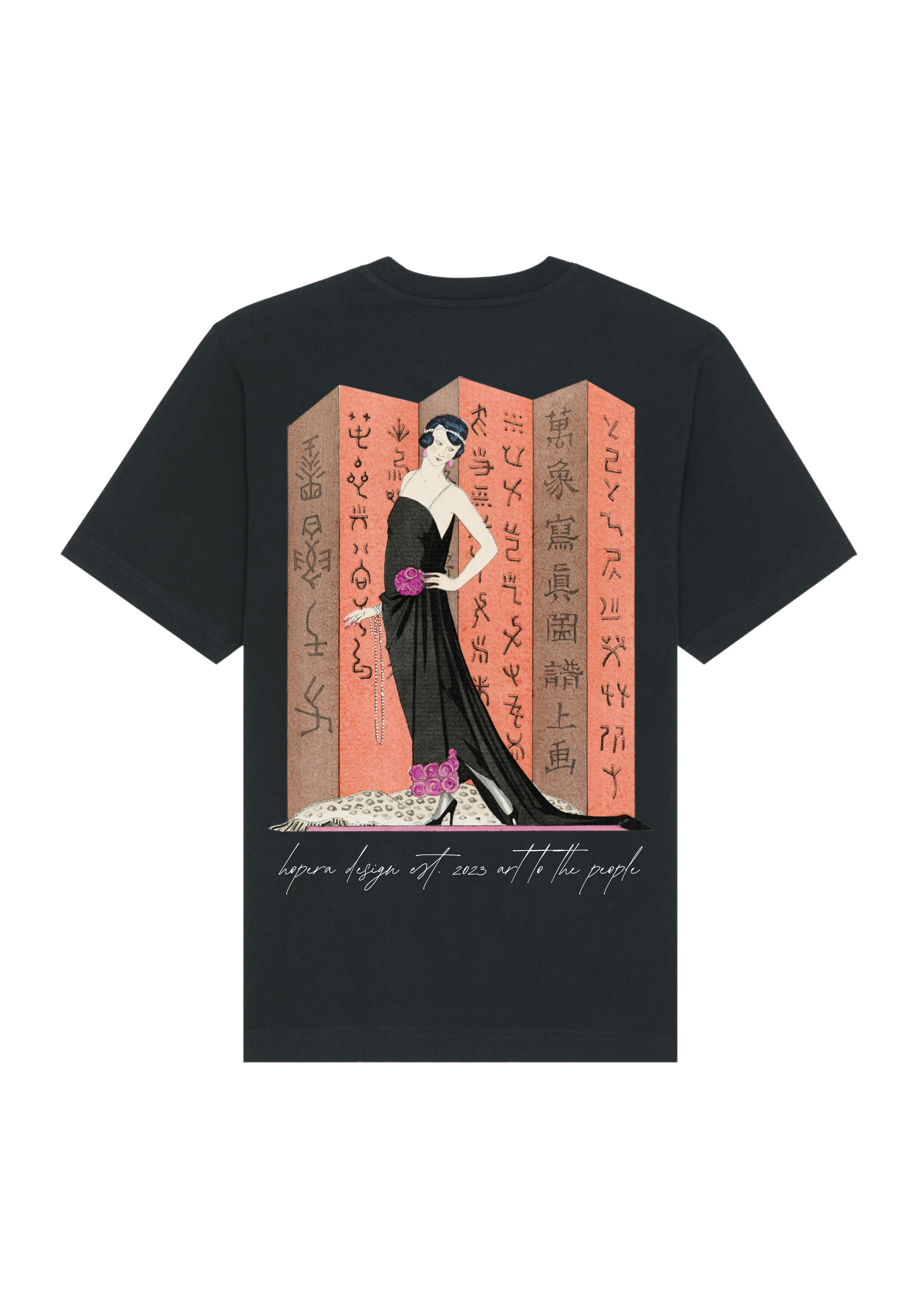 "Le paravent rouge: Robe du soir, de Worth" (1921) by George Barbier Heavy Cotton T-shirt (Copia)