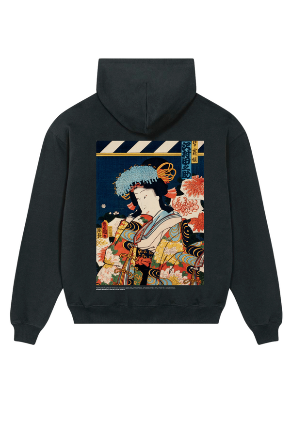 "Portraits of Actor" by Toyohara Kunichika (1835-1900) Hoodie Black