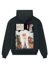 "Spirit of a Lion Mask" by Toyohara Kunichika (1893–1903) Hoodie Black