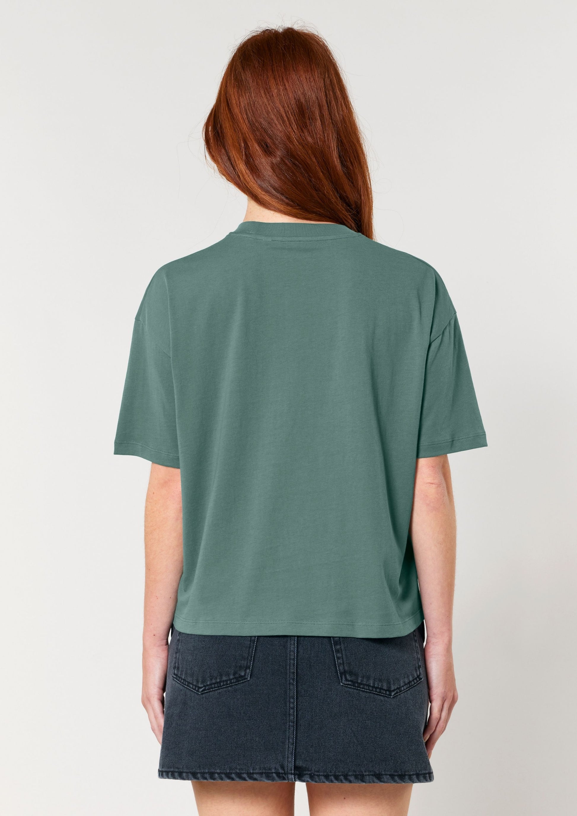 Cherubs after Raphael (1890) - Women's cropped t-shirt - Green