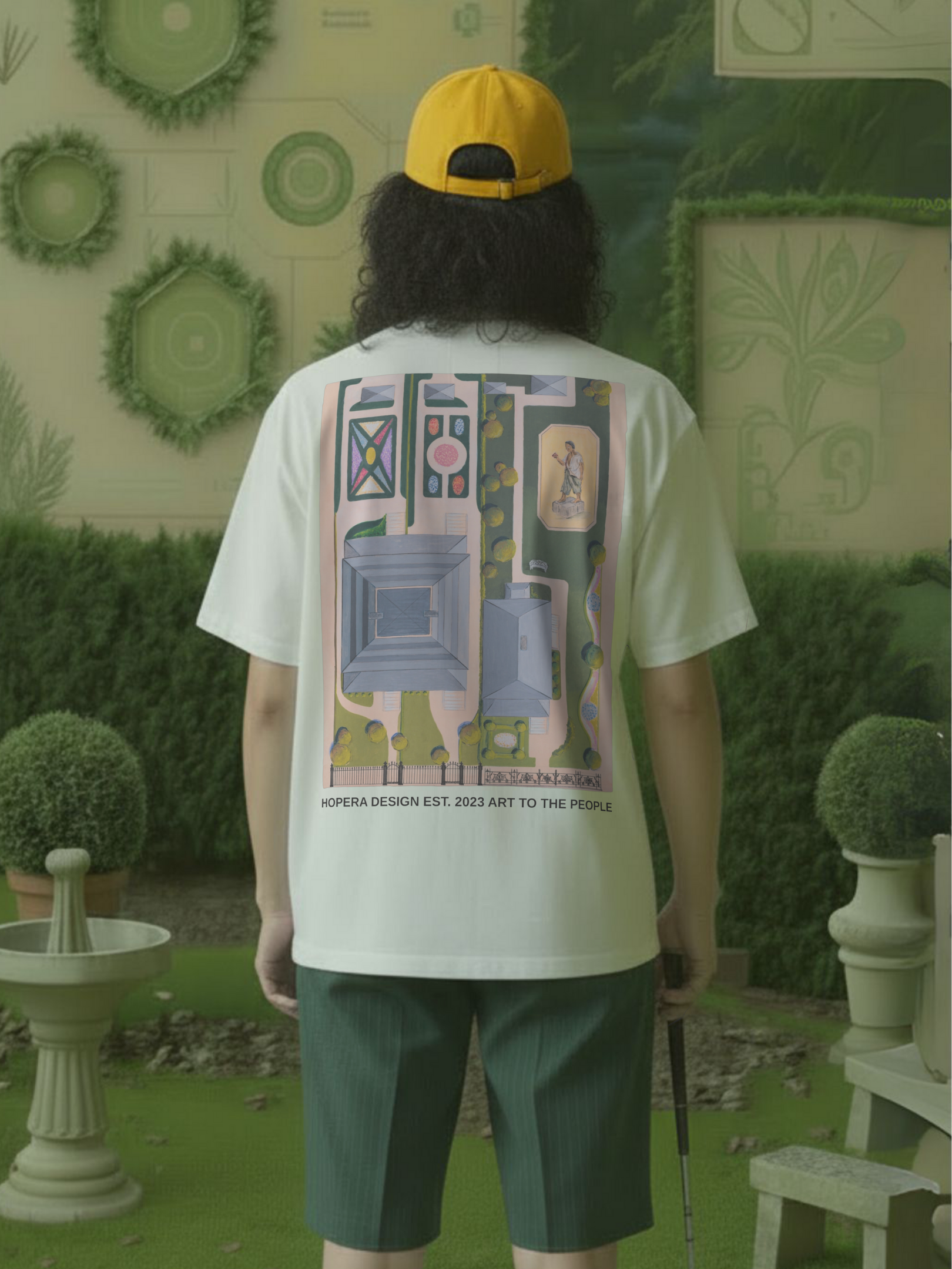 Ward and Green Gardens (1936) by Meyer Goldbaum Heavy Weight White T-Shirt