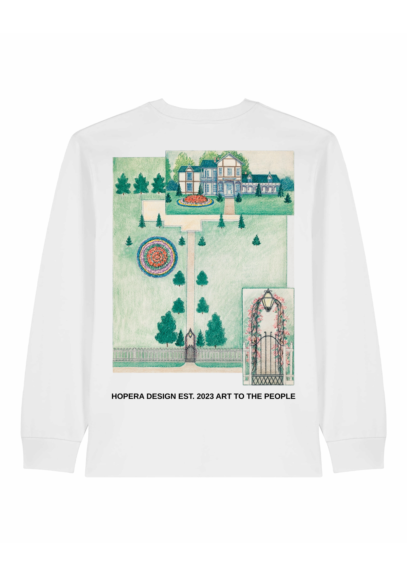 Wood Residence (1936) by Tabea Hosier Heavy Weight White Long Sleeve T-Shirt