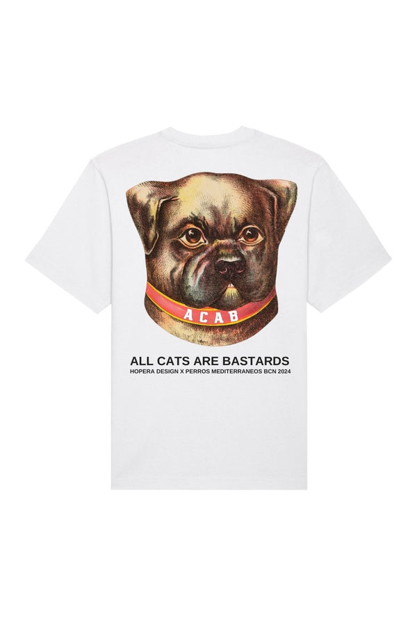 ACAB - ALL CATS ARE BASTARDS HOODIE BLACK T-SHIRT WHITE