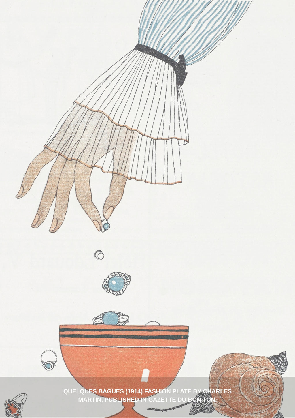 “Quelques Bagues” by Charles Martin (1914) Heavy Cotton Sweater