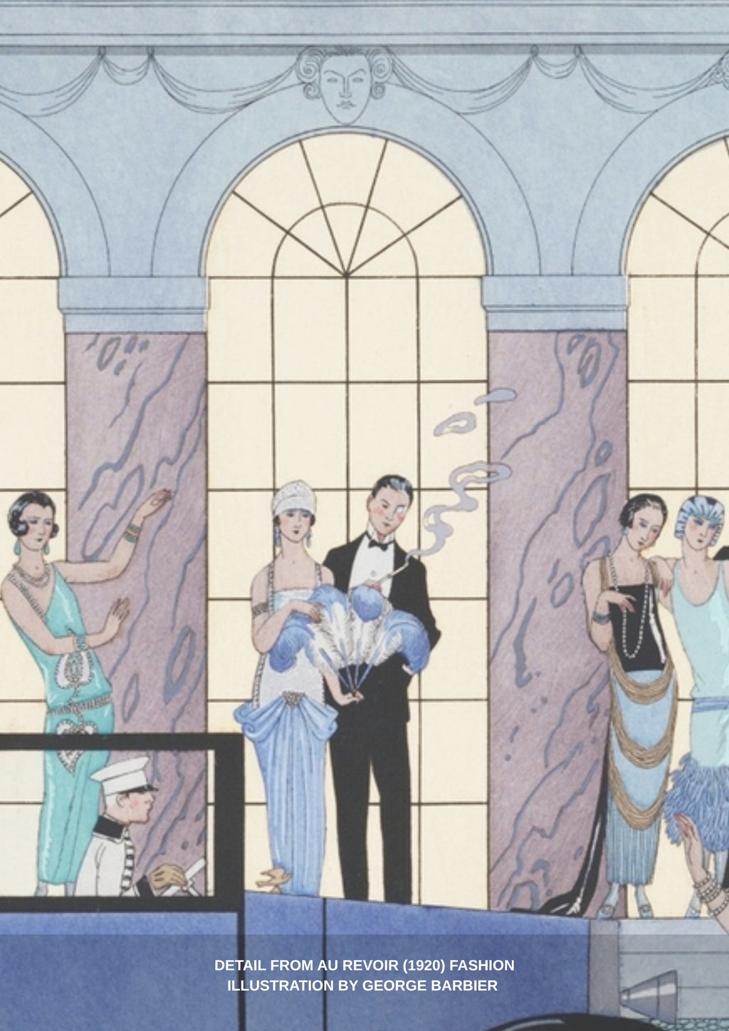 "Au Revoir" by George Barbier (1920) Heavy Cotton Sweater