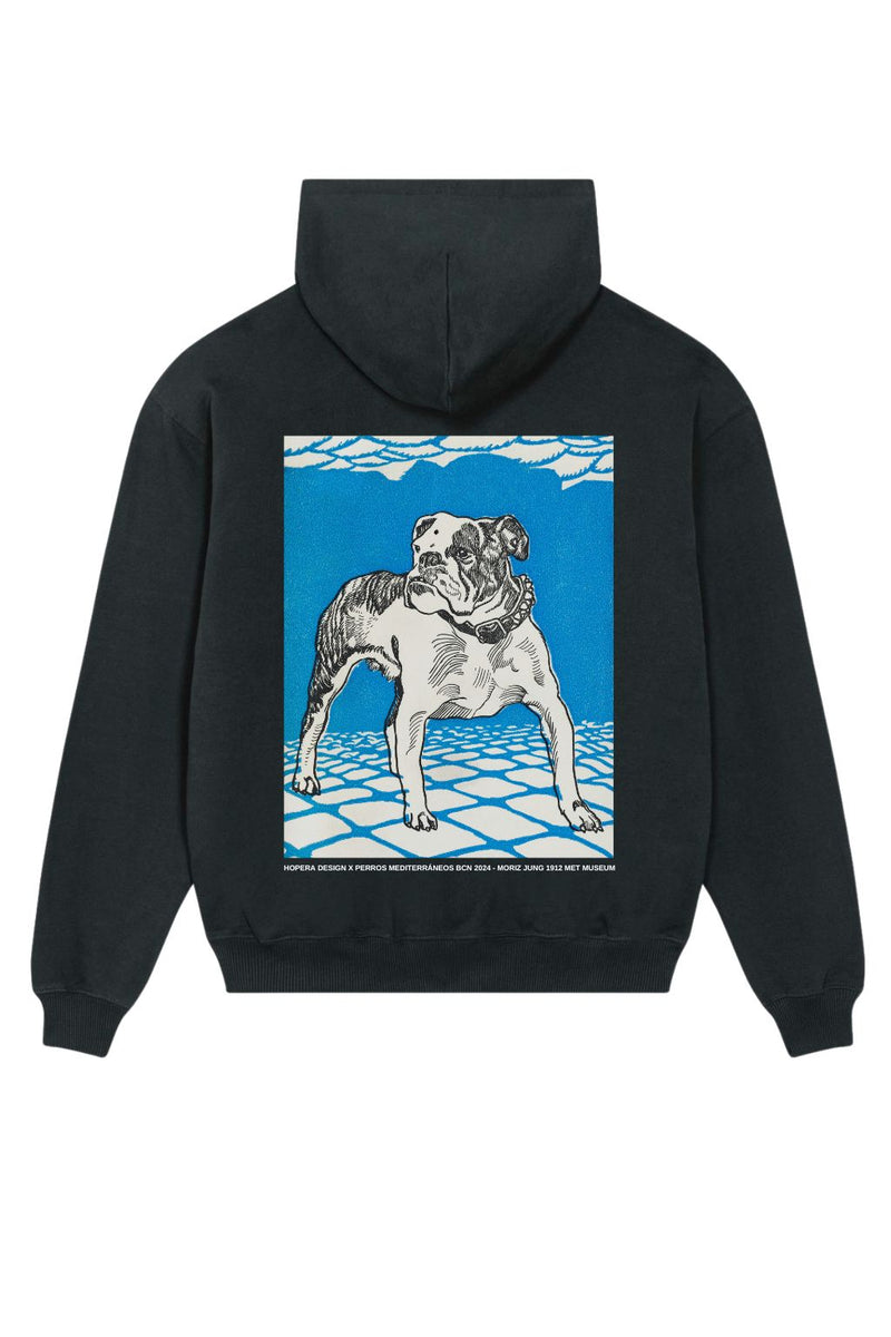 Bulldog (1912) By Moriz Jung Hoodie Black