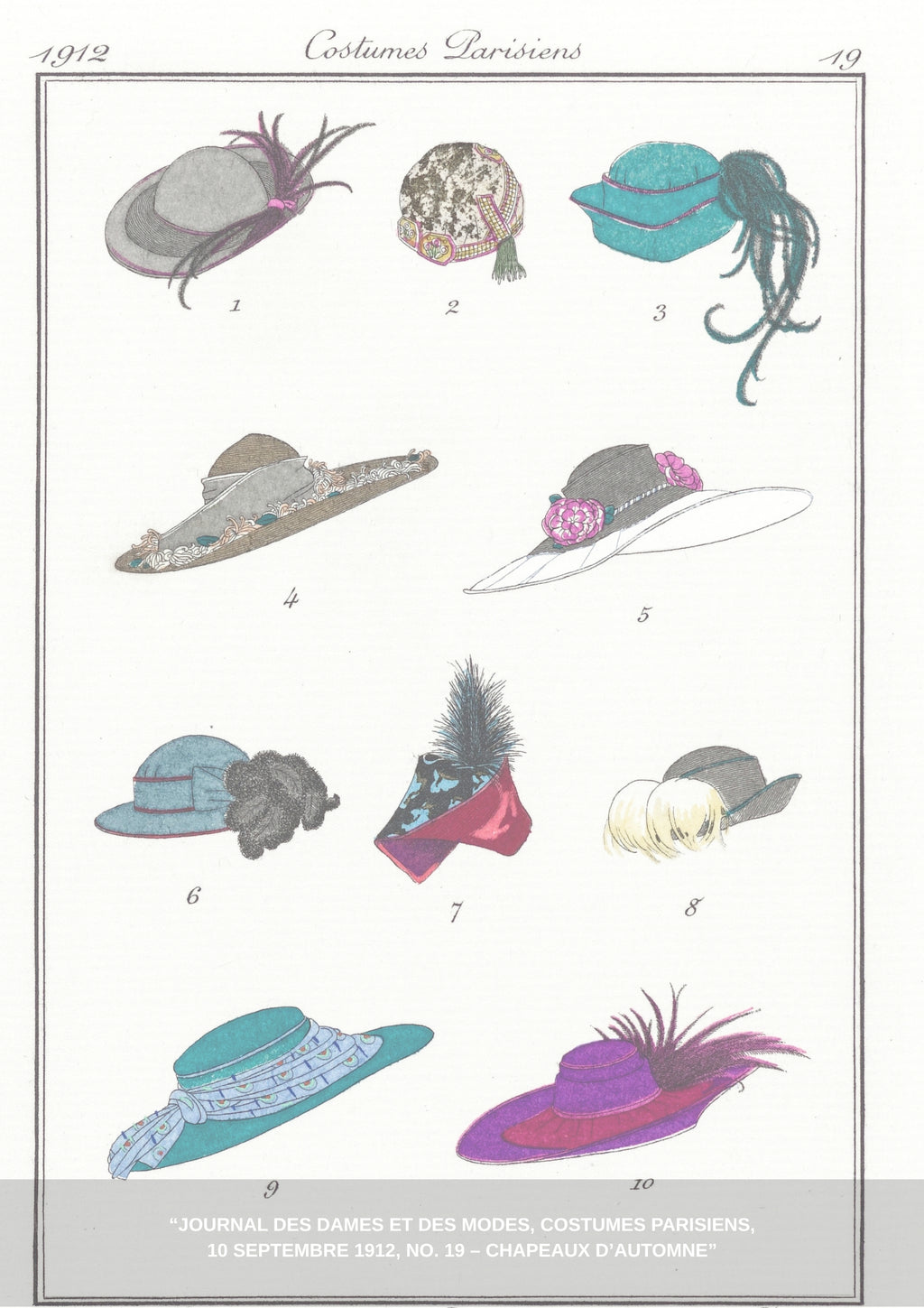 “Chapeaux d’Automne" by G. Barbier (1912) Heavy Cotton Sweater