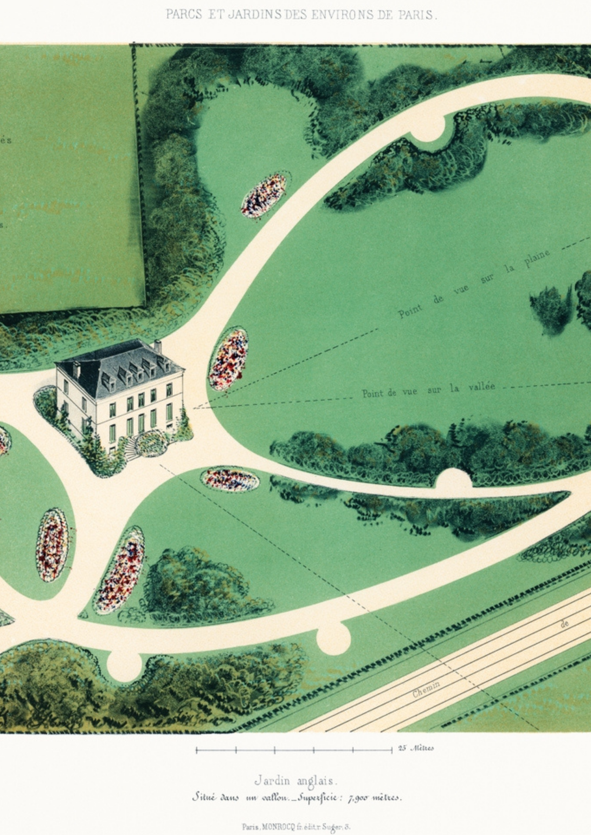 Parcs et Jardins des Environs de Paris (1850) by Victor Petit Heavy Weight White T-Shirt