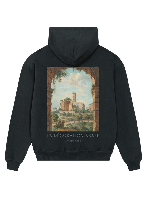 Landscape, Architectural Illustration, 17th Century Hoodie Black