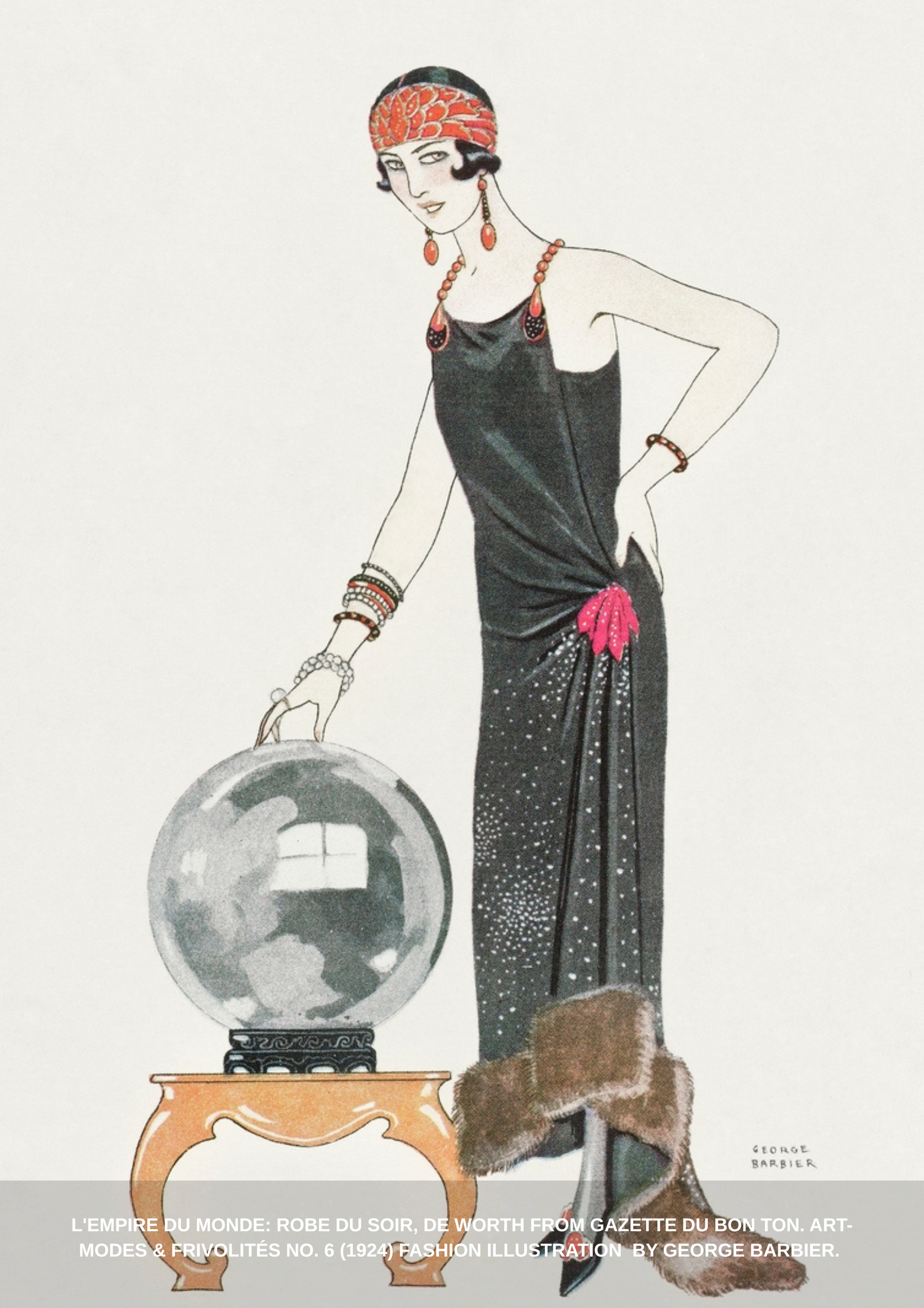 L'Empire du monde: Robe du soir, de Worth by George Barbier (1924) Heavy Cotton T-shirt