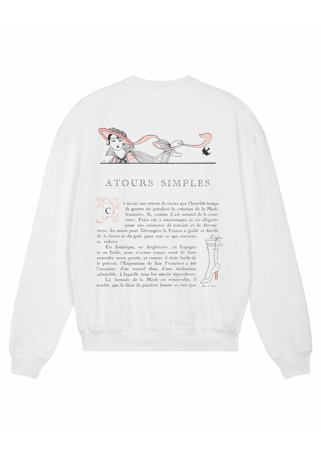 "Autours Simples" (1915) by George Barbier Organic Cotton Sweater