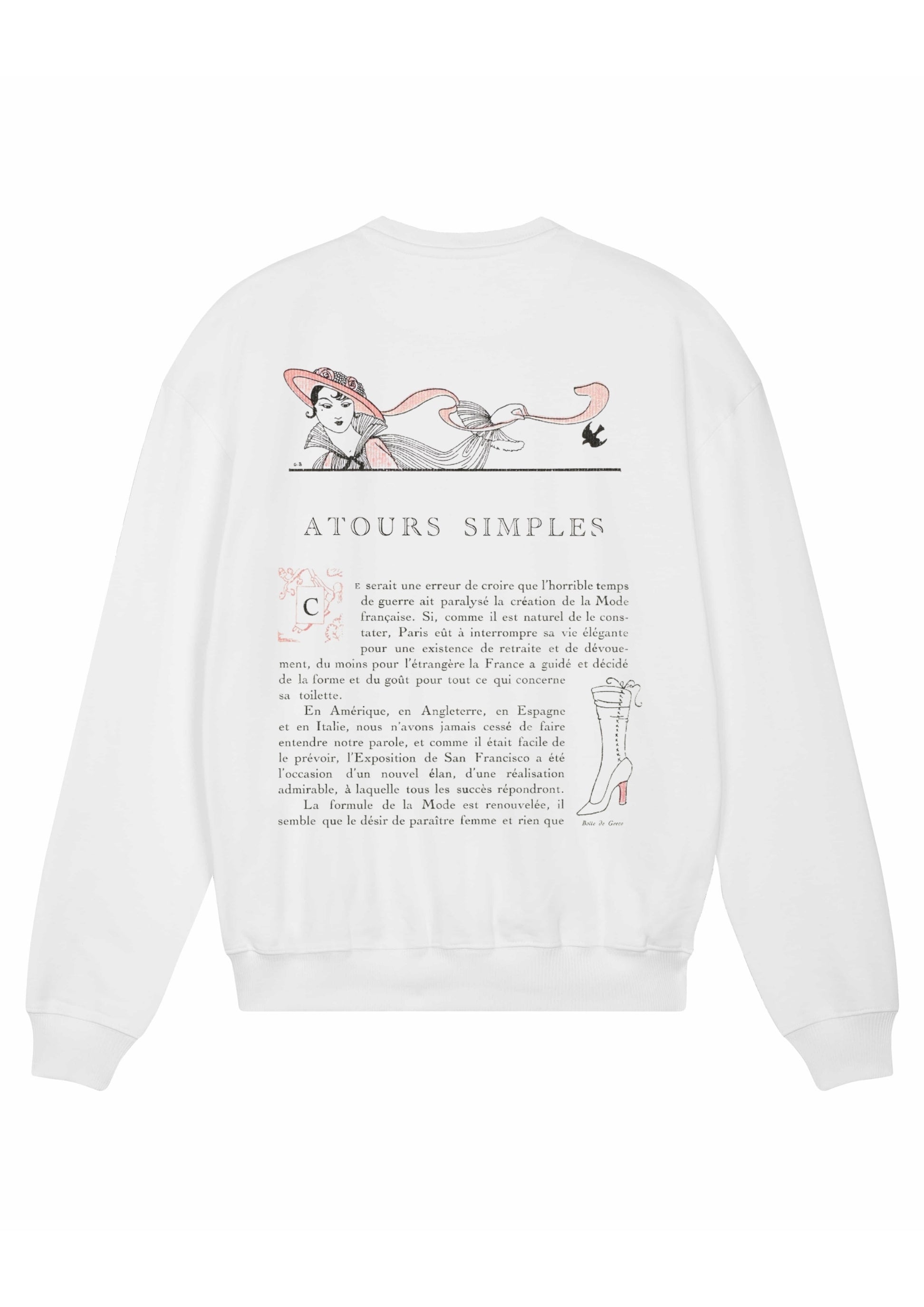 "Autours Simples" (1915) by George Barbier Organic Cotton Sweater