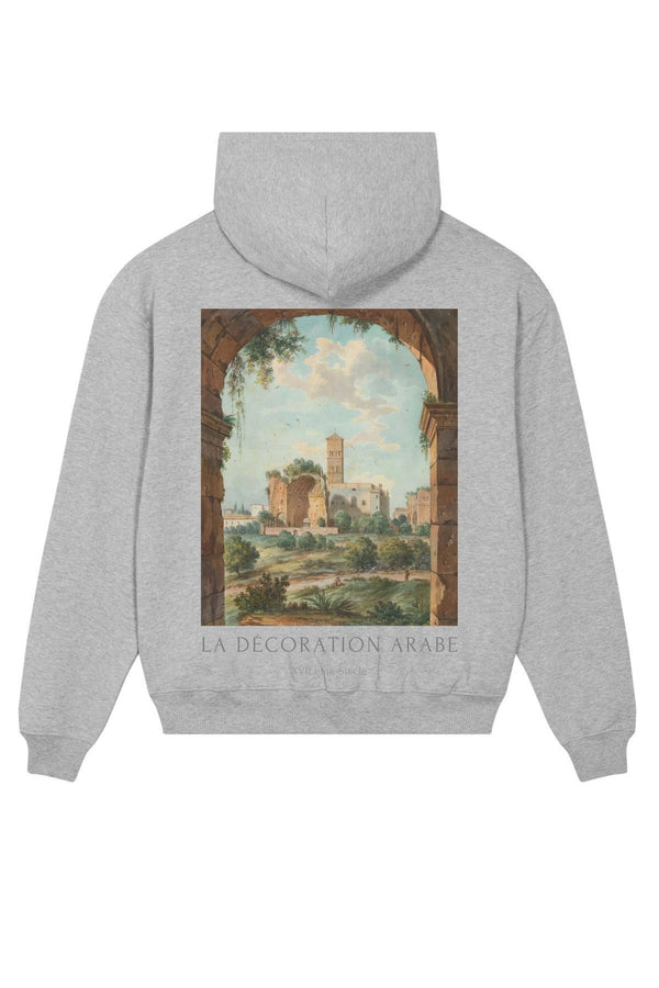 Landscape, Architectural Illustration, 17th Century Hoodie Grey