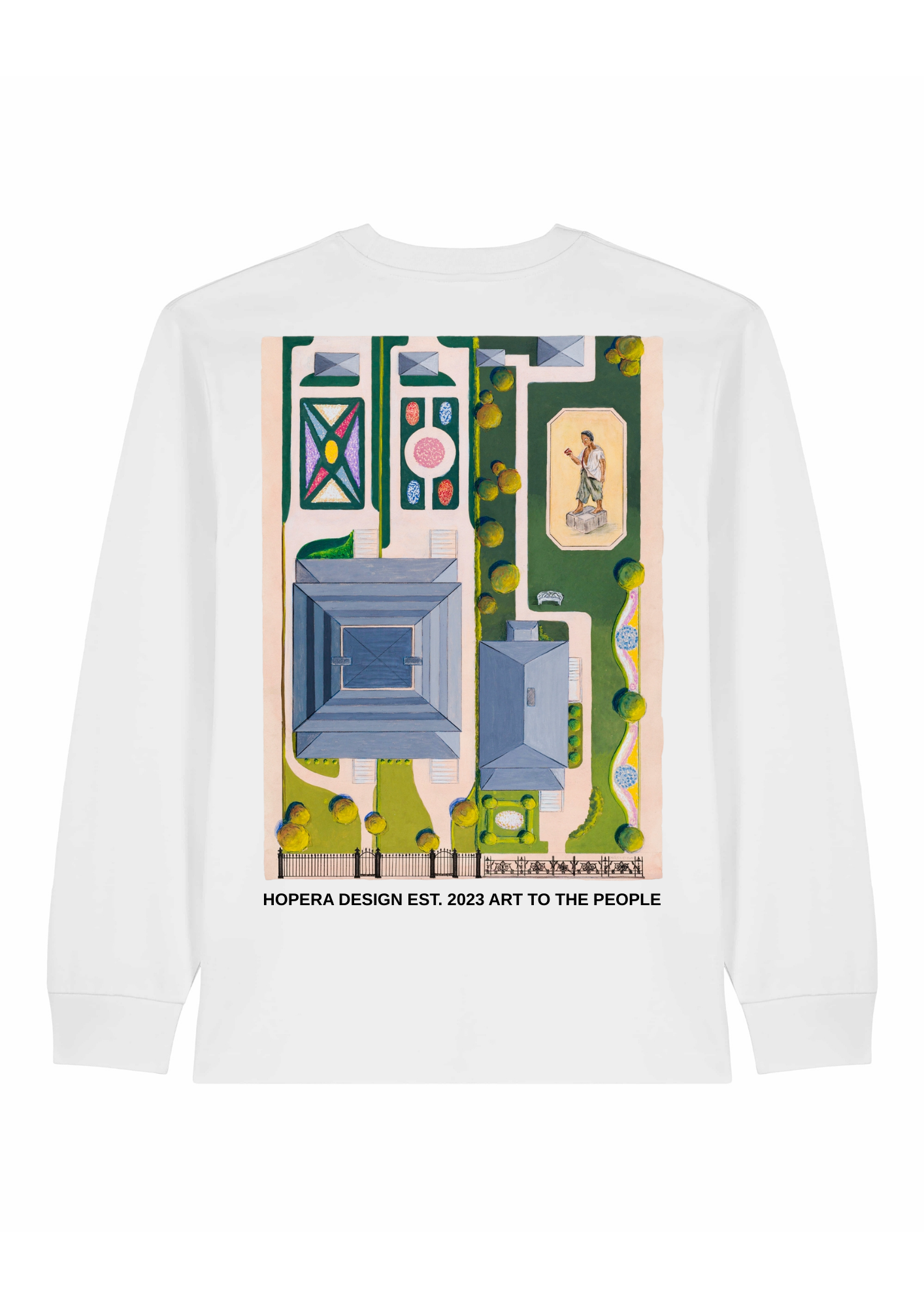 Ward and Green Gardens (1936) by Meyer Goldbaum Heavy Weight White Long Sleeve T-Shirt