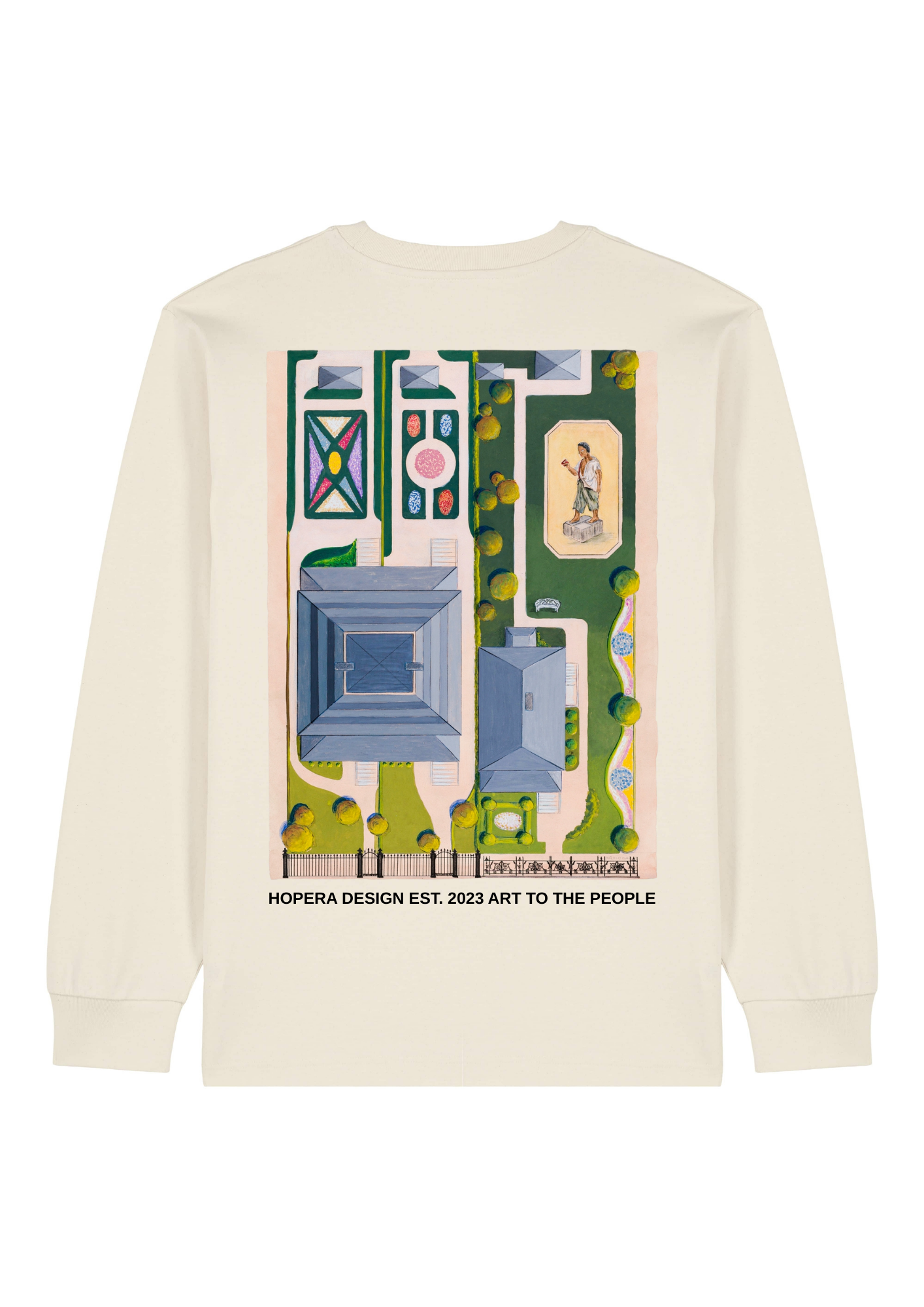 Ward and Green Gardens (1936) by Meyer Goldbaum Heavy Weight White Long Sleeve T-Shirt