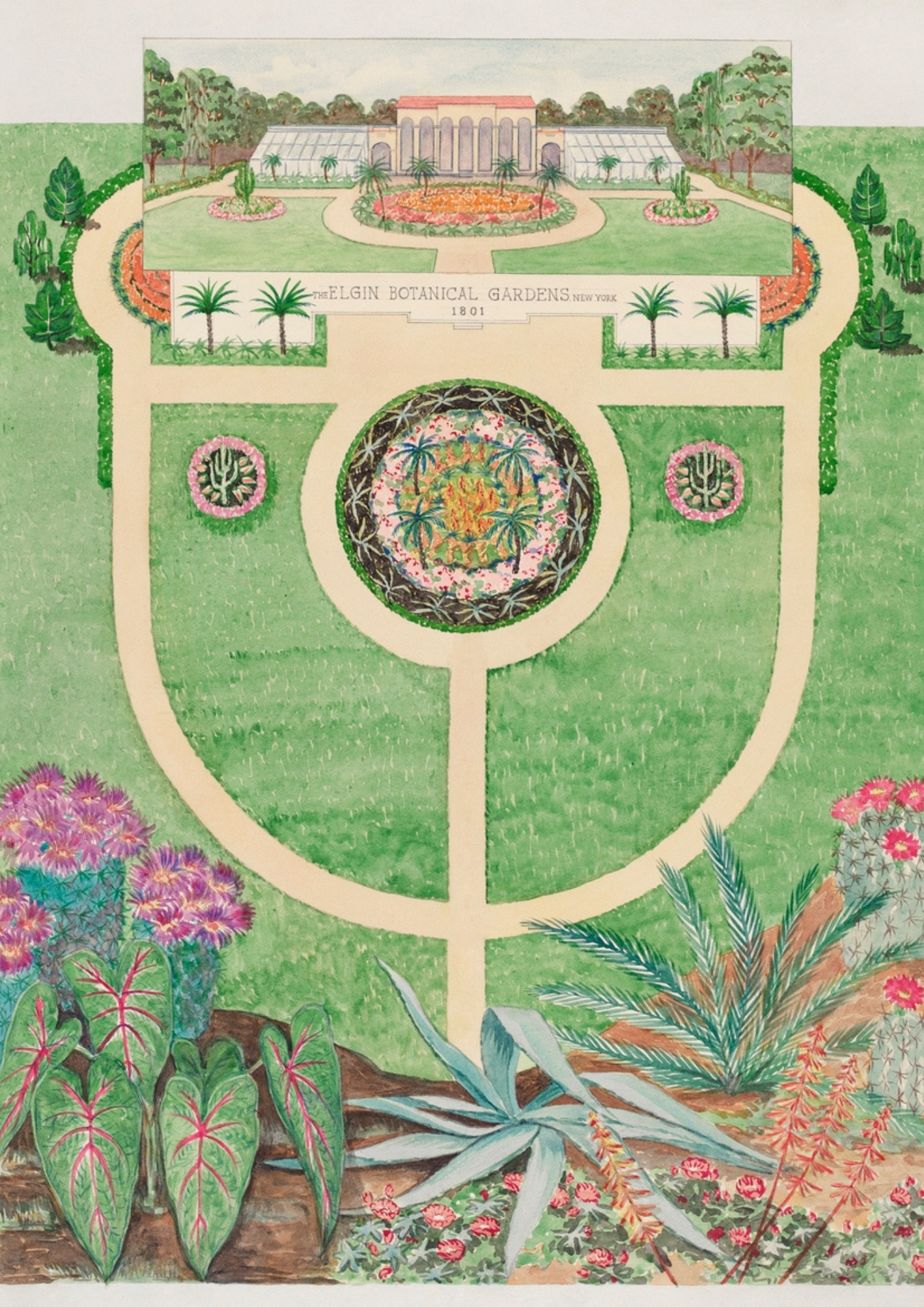 Elgin Botanical Gardens (1936) by Tabea Hosier Heavy Weight White T-Shirt