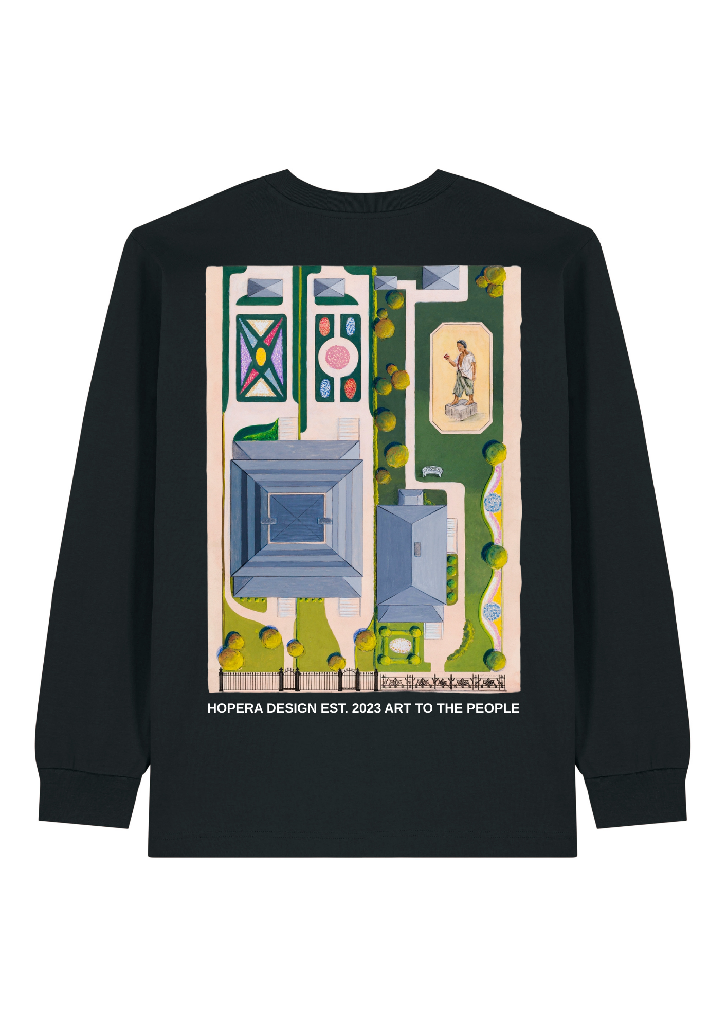Ward and Green Gardens (1936) by Meyer Goldbaum Heavy Weight White Long Sleeve T-Shirt
