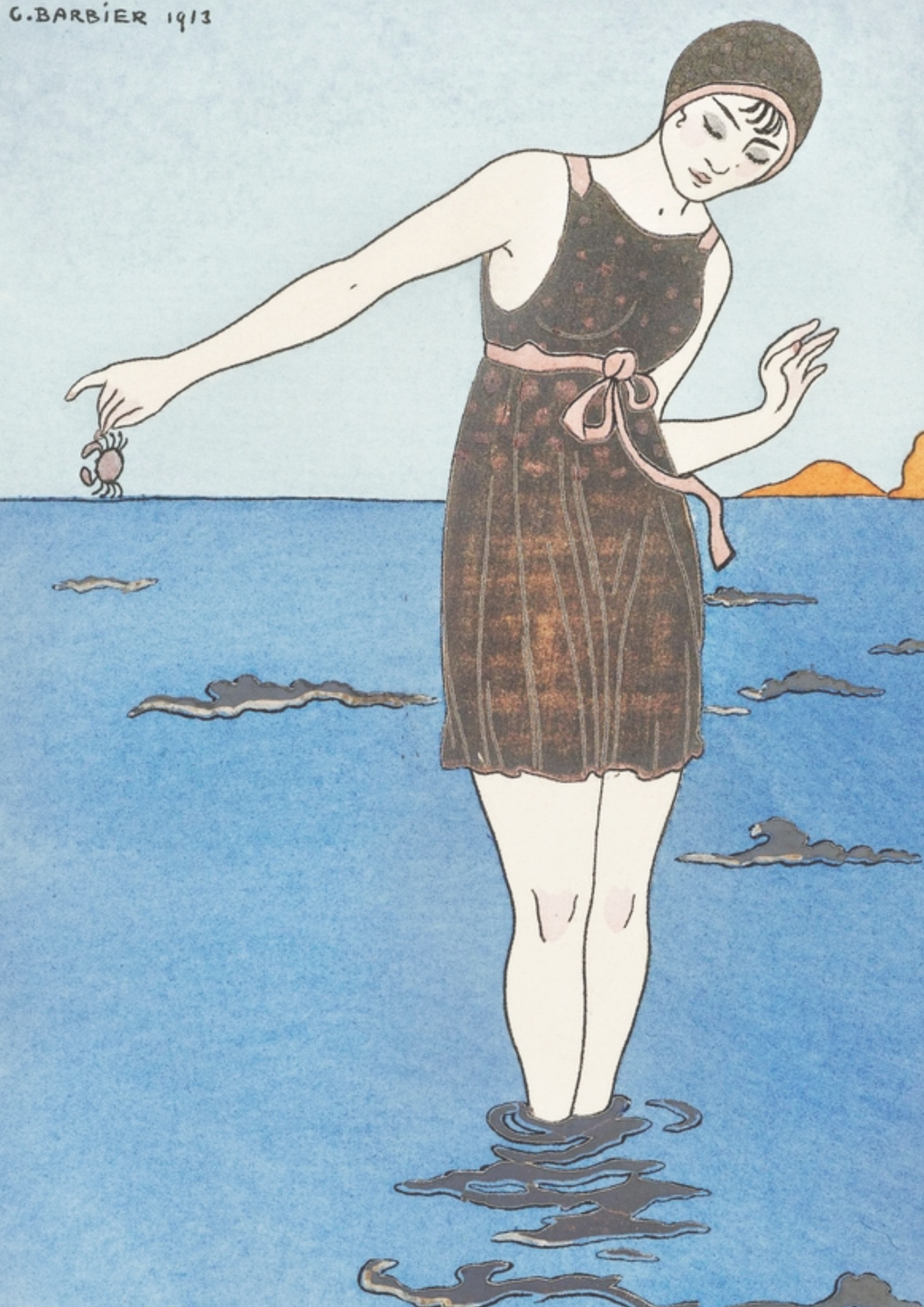 Costumes Parisiens: Grande robe du soir (1913) by G. Barbier Heavy Cotton T-shirt