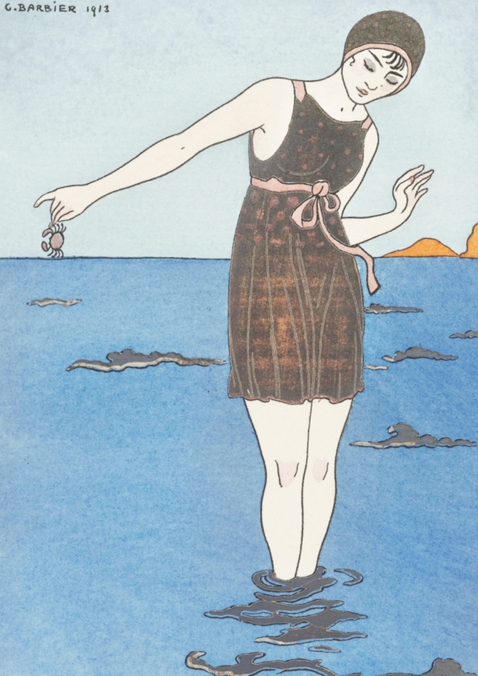 Costumes Parisiens: Grande robe du soir (1913) by G. Barbier Heavy Cotton T-shirt