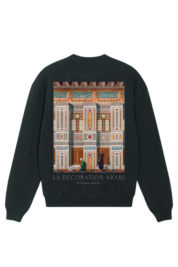 Vintage Arabesque Interior Design, Plates No. 57,  Emile Prisses d’Avennes (1885) Sweatshirt Black