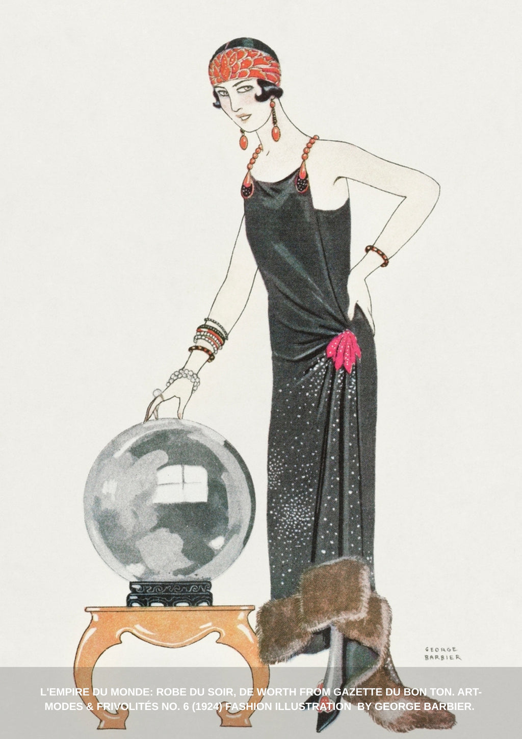 L'Empire du monde: Robe du soir, de Worth by George Barbier (1924) Organic Cotton Sweater