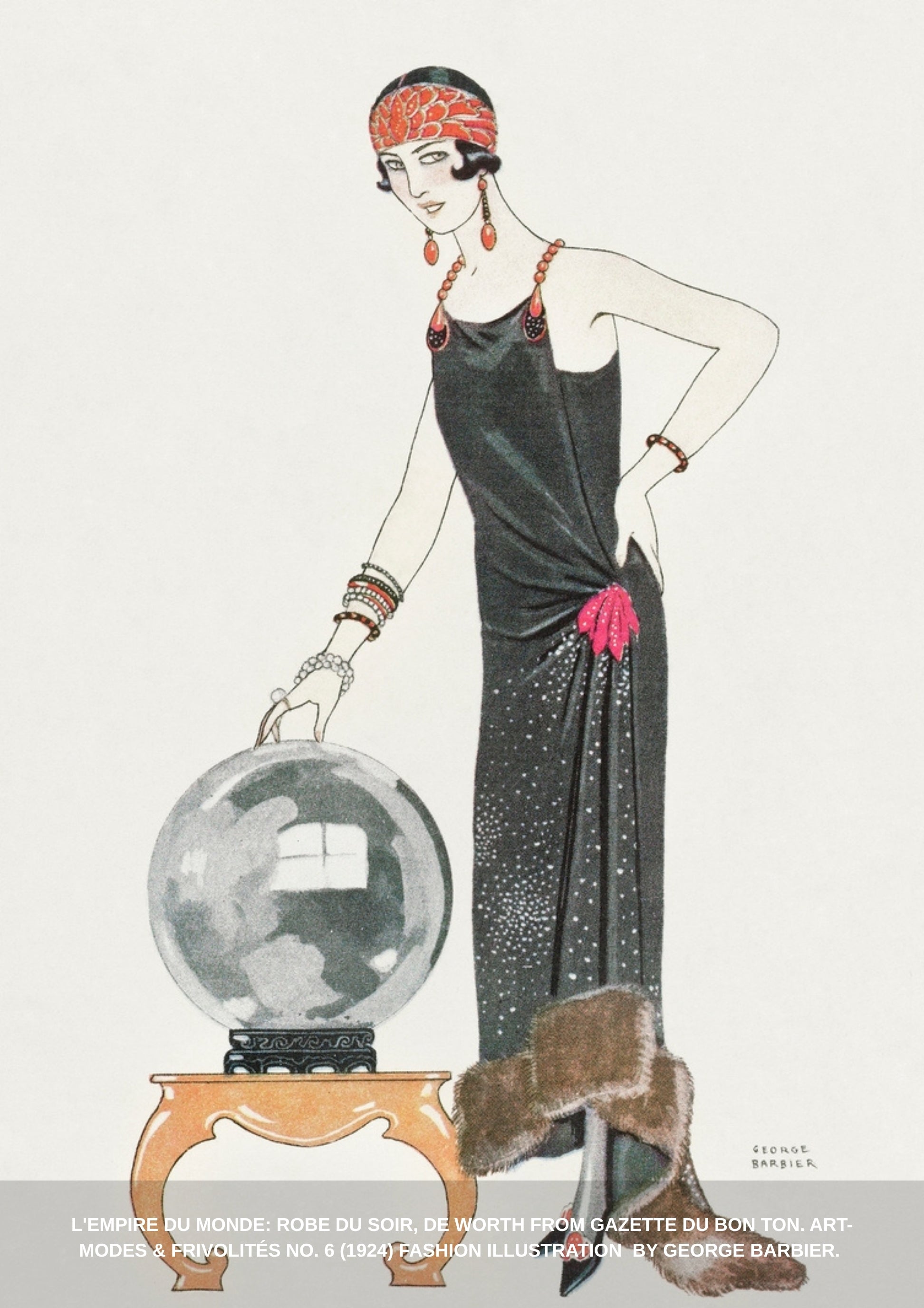 L'Empire du monde: Robe du soir, de Worth by George Barbier (1924) Organic Cotton Sweater