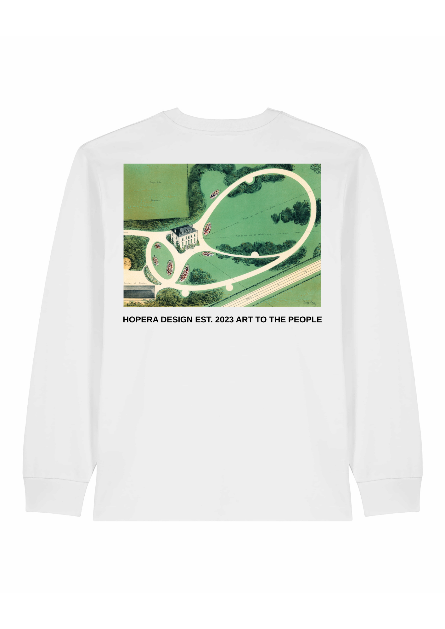 Parcs et Jardins des Environs de Paris (1850) by Victor Petit Heavy Weight White Long Sleeve T-Shirt